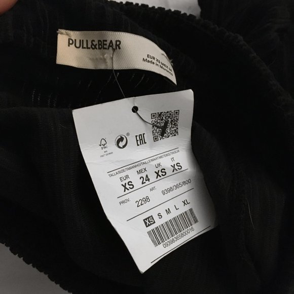 Circle Zip Front Ribbed Corduroy Mini Skater Skirt - Picture 4 of 4